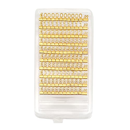 JANZU 10 Sets 3D Metall Regale Einstell Bares Preis Quadrat Kit für Shop Display Schmuck Uhr Shop BüRo Display Preis Schild Gold von JANZU