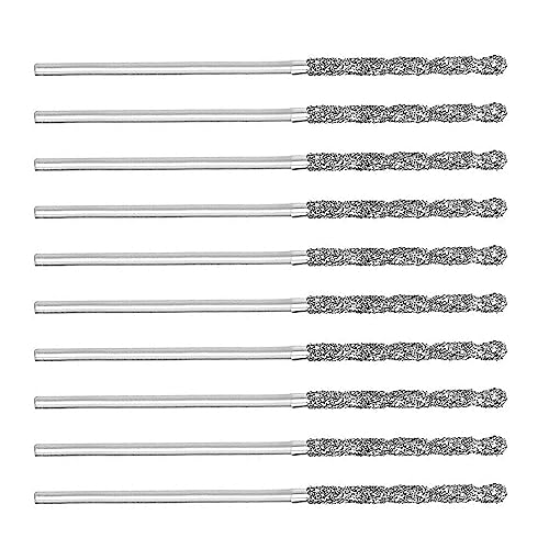 JANZU 20 Stück Serienbohrer 1 mm / 0,04 Zoll Diamant Spiralbohrer aus Hochgeschwindigkeitsstahl HSS für Glas, Muscheln, Steinfliesen JANZU 20 Stück Serienbohrer 1 mm / 0,04 Zoll Diamant Spiralbohrer aus Hochgeschwindigkeitsstahl HSS für Glas, Muscheln, Steinfliesen von JANZU