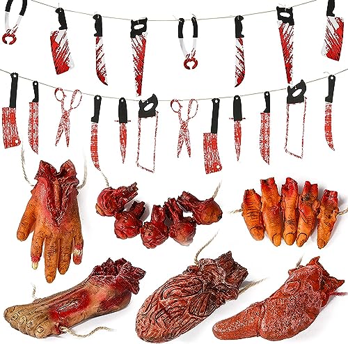 Halloween Bloody Horror Deko Indoor Outdoor Kinder Garten Banner Accessoires Gruselig Set Fensterbilder Spiele Mitgebsel Geschenke Haloween Zubehör Party Decorations Aussen Handgebrochene Körperteile Halloween Bloody Horror Deko Indoor Outdoor Kinder Garten Banner Accessoires Gruselig Set Fensterbilder Spiele Mitgebsel Geschenke Haloween Zubehör Party Decorations Aussen Handgebrochene Körperteile von JAODFK