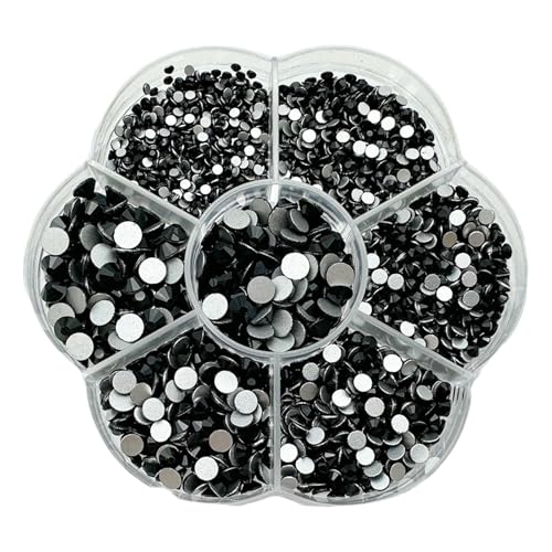 JAONLD 2500 Pcs Hotfix Strasssteine für Textilien Kristall zum Basteln Mixed Sizes 1,5-4,8 mm Glitzersteine für Textilien Kristallsteine zum Kleben für Kleidung Schuhe DIY Handwerk Geschenk (Schwarz) JAONLD 2500 Pcs Hotfix Strasssteine für Textilien Kristall zum Basteln Mixed Sizes 1,5-4,8 mm Glitzersteine für Textilien Kristallsteine zum Kleben für Kleidung Schuhe DIY Handwerk Geschenk (Schwarz) von JAONLD
