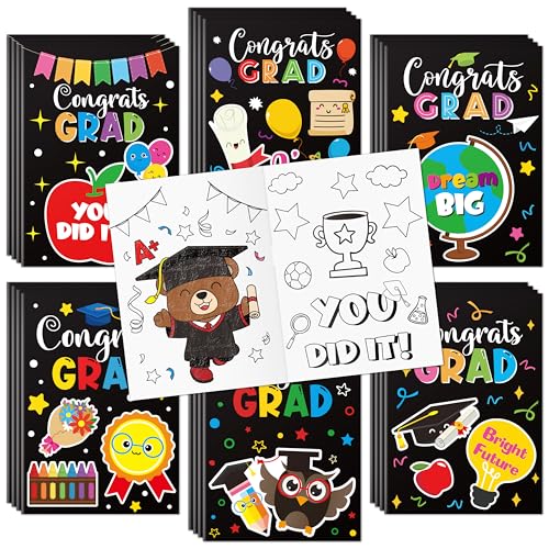 JAPBOR Malbuch für Kindergarten-Schulabschluss, 24 Stück, Mini-Farbbücher für Vorschulabschluss, Großpackung für Partygeschenke, Glückwünsche, Abschlussgeschenke, Klasse, Schule, Zeichnen, Malspiel JAPBOR Malbuch für Kindergarten-Schulabschluss, 24 Stück, Mini-Farbbücher für Vorschulabschluss, Großpackung für Partygeschenke, Glückwünsche, Abschlussgeschenke, Klasse, Schule, Zeichnen, Malspiel von JAPBOR