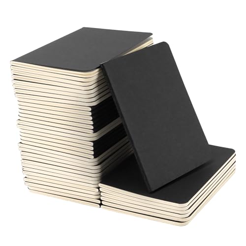 JAPCHET 40 Stück schwarze Notizbücher im Taschenformat, 10,2 x 14,9 cm, 30 Blatt, Mini-Taschennotizblöcke für Reisende, Arbeiter JAPCHET 40 Stück schwarze Notizbücher im Taschenformat, 10,2 x 14,9 cm, 30 Blatt, Mini-Taschennotizblöcke für Reisende, Arbeiter von JAPCHET