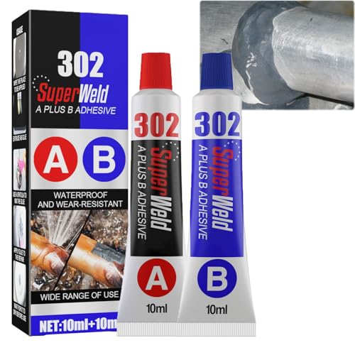 Super Schweißen A Plus B Klebstoff, Hochtemperatur-Metallreparaturkleber für Gusseisen, Keramik und Kunststoff | Hochleistungs-AB-Epoxidharz für Maschinen, Rohre und Autoteile, Metallschweißen (1PCS) Super Schweißen A Plus B Klebstoff, Hochtemperatur-Metallreparaturkleber für Gusseisen, Keramik und Kunststoff | Hochleistungs-AB-Epoxidharz für Maschinen, Rohre und Autoteile, Metallschweißen (1PCS) von JASUBAI