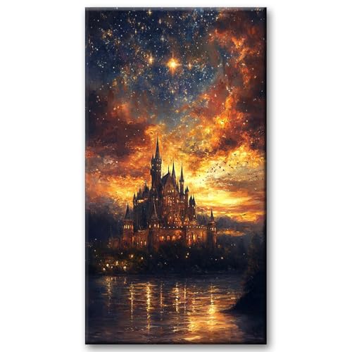 JATOK 5D Diamond Painting Großes XXL 40x70cm Diamant Painting Bilder Burg Diamond Art Erwachsene Full DIY Diamant Kunst Malerei Stickerei Set Kreuzstich Bilder Home Wand Dekor von JATOK