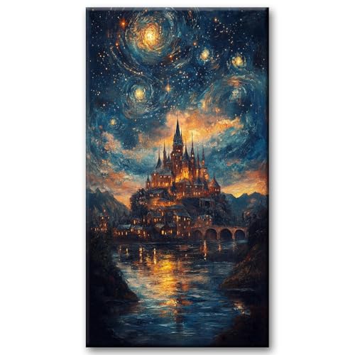 JATOK 5D Diamond Painting Großes XXL 40x70cm Diamant Painting Bilder Burg Diamond Art Erwachsene Full DIY Diamant Kunst Malerei Stickerei Set Kreuzstich Bilder Home Wand Dekor von JATOK