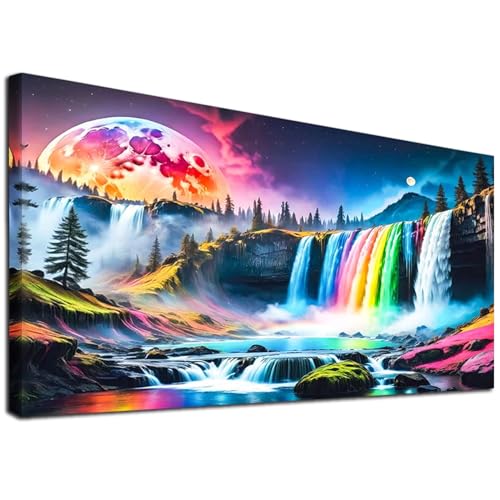 JATOK 5D Diamond Painting Großes XXL 40x70cm Diamant Painting Bilder Regenbogen-Wasserfall Diamond Art Erwachsene Full DIY Diamant Kunst Malerei Stickerei Set Kreuzstich Bilder Home Wand Dekor von JATOK