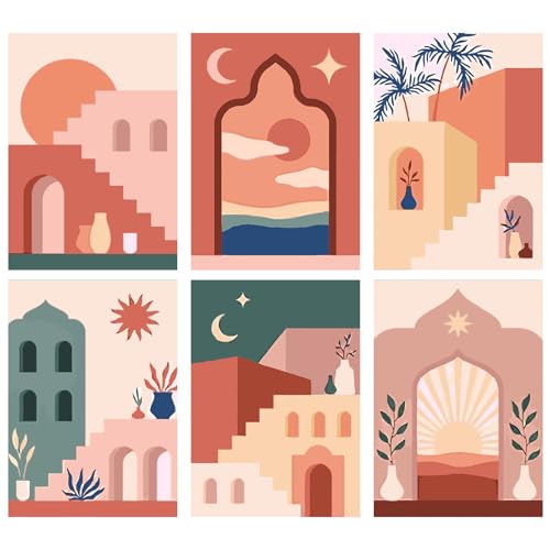 JATOK 6er Pack Malen nach Zahlen Erwachsene, DIY Pink Trend Gemälde für Anfänger, Leinwand Personalisierte Kunst für Zuhause, Kreatives Geschenk für Stressabbau, Ohne Rahmen 20x30cm JATOK 6er Pack Malen nach Zahlen Erwachsene, DIY Pink Trend Gemälde für Anfänger, Leinwand Personalisierte Kunst für Zuhause, Kreatives Geschenk für Stressabbau, Ohne Rahmen 20x30cm von JATOK