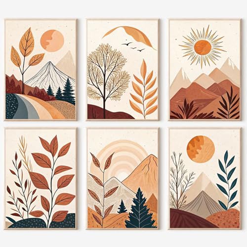 JATOK 6er Pack Malen nach Zahlen Erwachsene, DIY Pink Trend Gemälde für Anfänger, Personalisierte Kunst für Zuhause, Kreatives Geschenk für Stressabbau, Ohne Rahmen 20x30cm von JATOK