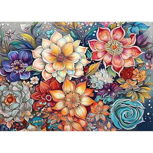 JATOK Diamond Painting Erwachsene, Blume 5D DIY Diamant Painting Bilder Erwachsene, Diamond Art DIY Diamant Kunst Malerei Stickerei Kreuzstich Bilder Home Wand Dekor, 25X35CM von JATOK