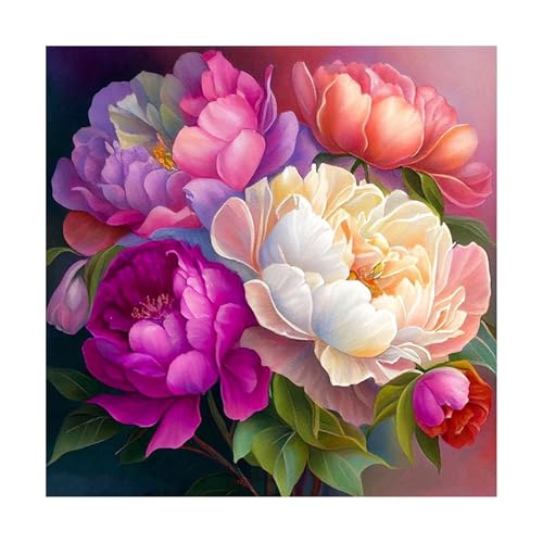 JATOK Diamond Painting Erwachsene, Blume 5D DIY Diamant Painting Bilder Erwachsene, Diamond Art DIY Diamant Kunst Malerei Stickerei Kreuzstich Bilder Home Wand Dekor, 25X25CM von JATOK
