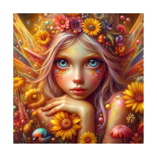 JATOK Diamond Painting Erwachsene, Fee Elf 5D DIY Diamant Painting Bilder Erwachsene, Diamond Art DIY Diamant Kunst Malerei Stickerei Kreuzstich Bilder Home Wand Dekor, 40x40 CM JATOK Diamond Painting Erwachsene, Fee Elf 5D DIY Diamant Painting Bilder Erwachsene, Diamond Art DIY Diamant Kunst Malerei Stickerei Kreuzstich Bilder Home Wand Dekor, 40x40 CM von JATOK