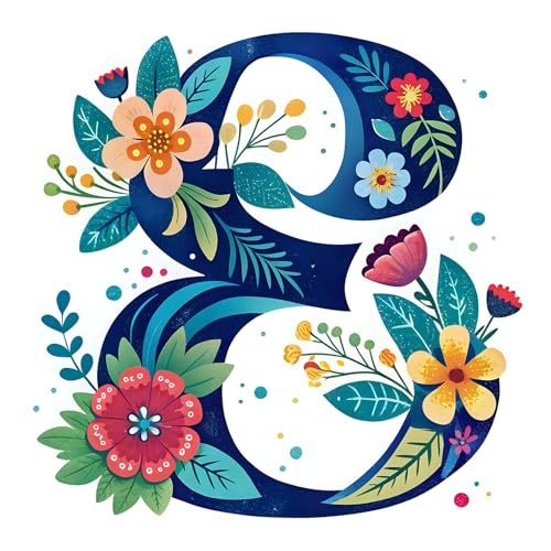 JATOK Malen Nach Zahlen Erwachsene - 25x25 cm Color Canvas Alphabet, Personalisiertes DIY Kunstwerk für Anfängerin, Wohnzimmerdekoration (Ohne Rahmen), E von JATOK