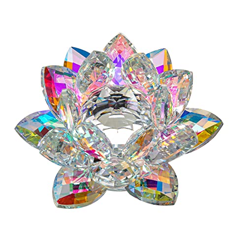 JATYFING 7,6 cm große Kristall-Lotusblume, ABcolor Akzent, dekorativer Tafelaufsatz, Tisch- und Regaldekoration (ABcolor, 7,6 cm) von JATYFING