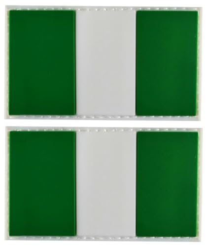 Aufnäher mit Nigeria-Flagge, PVC-Gummi, Klettverschluss, für Hüte, taktische Taschen, Jacken, Kleidung, Team-Militär-Patch, 2 Stück Aufnäher mit Nigeria-Flagge, PVC-Gummi, Klettverschluss, für Hüte, taktische Taschen, Jacken, Kleidung, Team-Militär-Patch, 2 Stück von JAVD