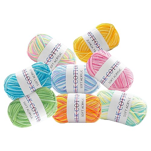 8 Stück Bunt Handstrickgarn, Strickgarn aus Baumwolle, Hand Knitting Yarn Häkelgarn, Wolle Zum Häkeln und Stricken, Mehrfarbig Passend, Kann für Pullover, Schals, Puppen DIY Verwendet Werden 8 Stück Bunt Handstrickgarn, Strickgarn aus Baumwolle, Hand Knitting Yarn Häkelgarn, Wolle Zum Häkeln und Stricken, Mehrfarbig Passend, Kann für Pullover, Schals, Puppen DIY Verwendet Werden von JAWAI