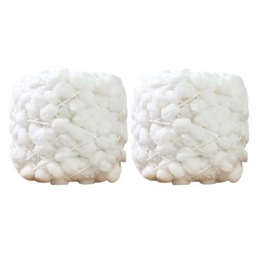 2 Rolle Puffy Color Baby Deckengarn, Grobe Wolle Deckengarn Stricken Handstrickgarn Strickgarn Häkeln Pom-pom-garn Handgestricktes Garn Gehäkeltes Pullover Mützen Pullover Decken Schals von JAWSEU