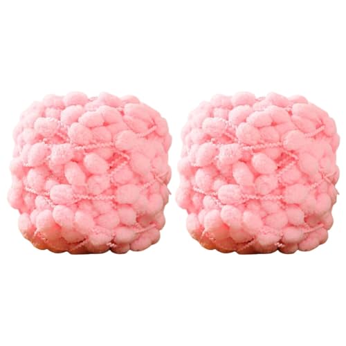 2 Rolle Puffy Color Baby Deckengarn, Grobe Wolle Deckengarn Stricken Handstrickgarn Strickgarn Häkeln Pom-pom-garn Handgestricktes Garn Gehäkeltes Pullover Mützen Pullover Decken Schals von JAWSEU
