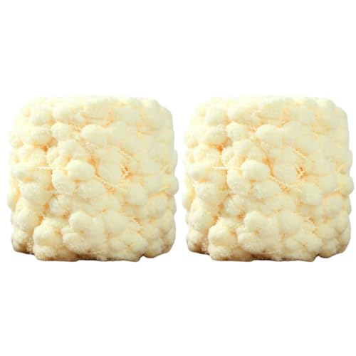 2 Rolle Puffy Color Baby Deckengarn, Grobe Wolle Deckengarn Stricken Handstrickgarn Strickgarn Häkeln Pom-pom-garn Handgestricktes Garn Gehäkeltes Pullover Mützen Pullover Decken Schals von JAWSEU