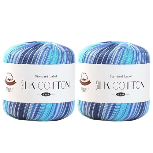 2 Rolle Stickgarn Regenbogenfarben, Gradient blue Stickgarn Baumwolle sticktwist für Kreuzstichfäden Polybaumwolle Armband Garn Basteltwist Nähgarne Stickerei Stickgarn plüsch Baumwollfaden 2 Rolle Stickgarn Regenbogenfarben, Gradient blue Stickgarn Baumwolle sticktwist für Kreuzstichfäden Polybaumwolle Armband Garn Basteltwist Nähgarne Stickerei Stickgarn plüsch Baumwollfaden von JAWSEU
