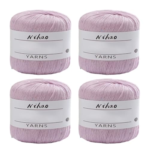 4 Rollen Baumwolle Strickgarn Pailletten Garn Nähfaden, Nähgarn Pailletten Garn Strickgarn Glitter Garn Hand Häkelgarn Stricken Nadelarbeit Baumwoll kreuzstich Stickgarn DIY Craft Nähstränge 4 Rollen Baumwolle Strickgarn Pailletten Garn Nähfaden, Nähgarn Pailletten Garn Strickgarn Glitter Garn Hand Häkelgarn Stricken Nadelarbeit Baumwoll kreuzstich Stickgarn DIY Craft Nähstränge von JAWSEU