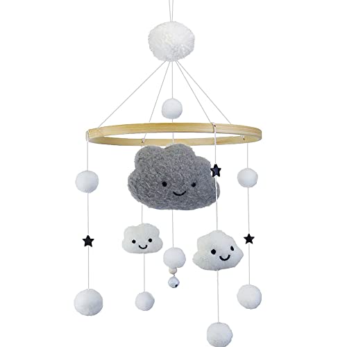 Baby Windspiel Krippe mit Wolke Puppe, Babybett Mobile Windspiele Bettglocke Mobile Baby Holz Kinderzimmer Hängende Bettglocke Mobile für Mädchen und Jungen Baby Windspiel Krippe mit Wolke Puppe, Babybett Mobile Windspiele Bettglocke Mobile Baby Holz Kinderzimmer Hängende Bettglocke Mobile für Mädchen und Jungen von JAWSEU