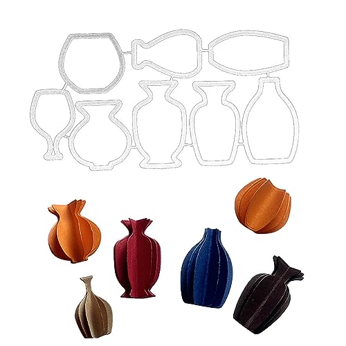 Blumen und Blumenvase Stanzschablone Prägeschablonen Stanzformen für Kartenherstellung Metall Schneiden Schablonen für Scrapbooking Handwerk DIY Grußkarten Erntedankfest usw von JAWSEU