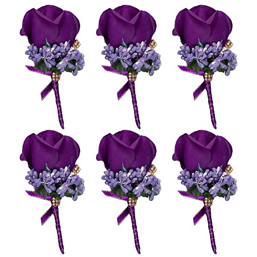 JAWSEU 6 Stück Boutonniere Rose Boutonniere Hochzeit, Braut Brautjungfer Corsage Trauzeuge BräUtigam Corsage, Hochzeitsbrosche, für Party Prom Männer Anzug Dekoration JAWSEU 6 Stück Boutonniere Rose Boutonniere Hochzeit, Braut Brautjungfer Corsage Trauzeuge BräUtigam Corsage, Hochzeitsbrosche, für Party Prom Männer Anzug Dekoration von JAWSEU