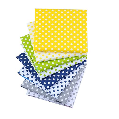 JAWSEU 8 Stück Baumwollstoff Patchwork Stoffe 50x50cm DIY Gewebe Quadrate Baumwolltuch Stoffpaket, Baumwollstoff Patchwork Stoffpaket für Kleidung, Bettwäsche, Vorhänge, Puppen, Handtaschen von JAWSEU