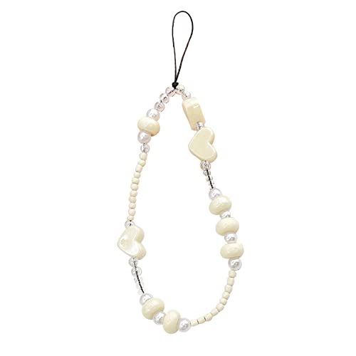 JAWSEU Anti-Verlorene Handykette, Böhmische Perlen Handyanhänger, Vintage Liebe Kette Telefon Anhänger Perlen Telefon Kette Strap Perlenkette Handy Charm Schlüsselanhänger Dekoration von JAWSEU