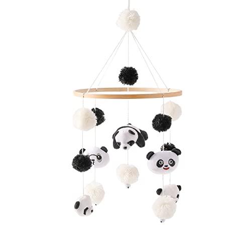 JAWSEU Baby Mobile für Babybett, Bär/Panda Puppe Windspiel, Mobile Baby Holz mit Filzbällen, Mobile Krippe, Bettglocke Anhänger zum Aufhängen Babybett Kinderbett Wickeltisch Deko JAWSEU Baby Mobile für Babybett, Bär/Panda Puppe Windspiel, Mobile Baby Holz mit Filzbällen, Mobile Krippe, Bettglocke Anhänger zum Aufhängen Babybett Kinderbett Wickeltisch Deko von JAWSEU