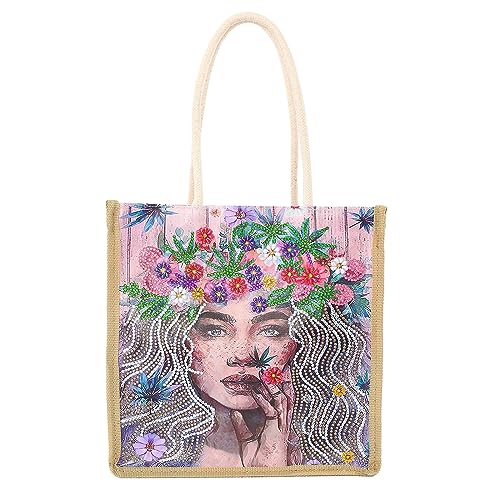 JAWSEU DIY Diamond Painting Tragetasche, Tragetasche mit 5D-Diamant-Malerei, Wiederverwendbare Einkaufstaschen für Frauen, Faltbar Schultertasche Shopping Tasche Geschenk JAWSEU DIY Diamond Painting Tragetasche, Tragetasche mit 5D-Diamant-Malerei, Wiederverwendbare Einkaufstaschen für Frauen, Faltbar Schultertasche Shopping Tasche Geschenk von JAWSEU