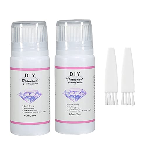 JAWSEU Diamond Painting Sealer, 120ml Diamond Painting Glue Sealer, Dauerhafter Halt und Glanz, Transparente Schutzversieg zum Fixieren und Versiegeln von Diamanten, Diamond Painting Zubehor von JAWSEU