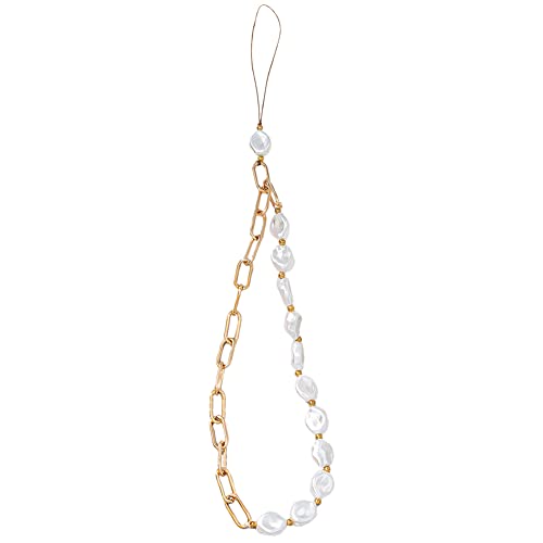 JAWSEU Handy-Anhänger, Gold Kette Perlen Handy-Lanyard Handyanhänger, Perlen-Handyband, Perlenkette Handy Charm Handy Halskette Handy Schmuck Anhänger Kette für Frauen JAWSEU Handy-Anhänger, Gold Kette Perlen Handy-Lanyard Handyanhänger, Perlen-Handyband, Perlenkette Handy Charm Handy Halskette Handy Schmuck Anhänger Kette für Frauen von JAWSEU