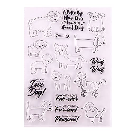 JAWSEU Klar Silikonstempel, Transparente Katzen und Hunde Silikonstempel, Tiere Clear Stamps für DIY Scrapbooking Kartenherstellung Handwerk Fotoalbum Dekor JAWSEU Klar Silikonstempel, Transparente Katzen und Hunde Silikonstempel, Tiere Clear Stamps für DIY Scrapbooking Kartenherstellung Handwerk Fotoalbum Dekor von JAWSEU