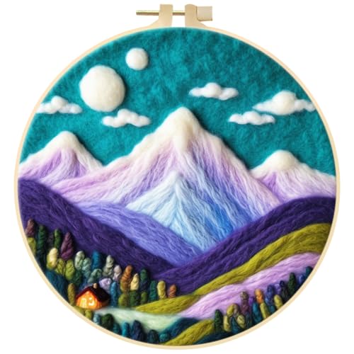 JAWSEU Nadelfilz Set, Filzen Starterset Nadelfilz-Werkzeuge für Anfänger, Wollfilz-Zubehör mit Anleitung Nadelfilz-Pad Filznadeln Stickrahmen verwendet Stickerei Set Anfänger für Heimdekoration JAWSEU Nadelfilz Set, Filzen Starterset Nadelfilz-Werkzeuge für Anfänger, Wollfilz-Zubehör mit Anleitung Nadelfilz-Pad Filznadeln Stickrahmen verwendet Stickerei Set Anfänger für Heimdekoration von JAWSEU