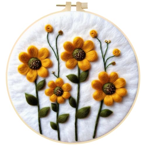 JAWSEU Nadelfilz Set, Filzen Starterset Nadelfilz-Werkzeuge für Anfänger, Wollfilz-Zubehör mit Anleitung Nadelfilz-Pad Filznadeln Stickrahmen verwendet Stickerei Set Anfänger für Heimdekoration JAWSEU Nadelfilz Set, Filzen Starterset Nadelfilz-Werkzeuge für Anfänger, Wollfilz-Zubehör mit Anleitung Nadelfilz-Pad Filznadeln Stickrahmen verwendet Stickerei Set Anfänger für Heimdekoration von JAWSEU