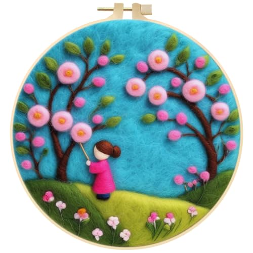 JAWSEU Nadelfilz Wolle Set, Wolle Malerei Filz Wolle Filz-Kit Filzen Starterset Nadelfilz-Werkzeuge für Anfänger, Wollfilz Stickerei Starterset Komplette Nadelfilzwerkzeuge Zubehör für DIY Kunst von JAWSEU