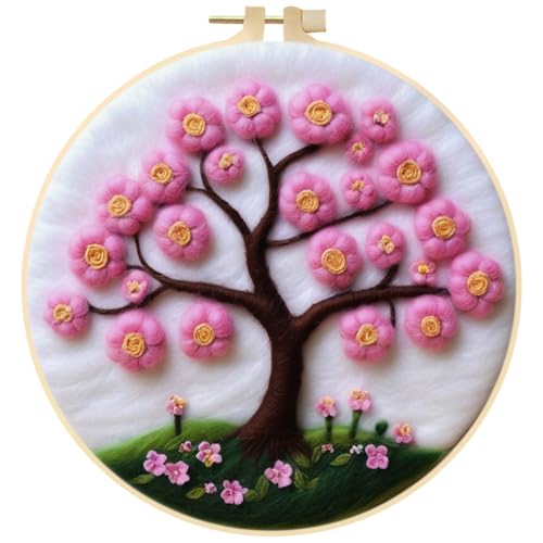 JAWSEU Nadelfilz Wolle Set, Wolle Malerei Filz Wolle Filz-Kit Filzen Starterset Nadelfilz-Werkzeuge für Anfänger, Wollfilz Stickerei Starterset Komplette Nadelfilzwerkzeuge Zubehör für DIY Kunst von JAWSEU