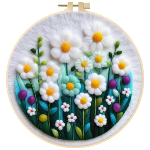 JAWSEU Nadelfilz Wolle Set, Wolle Malerei Filz Wolle Filz-Kit Filzen Starterset Nadelfilz-Werkzeuge für Anfänger, Wollfilz Stickerei Starterset Komplette Nadelfilzwerkzeuge Zubehör für DIY Kunst von JAWSEU