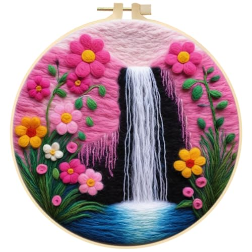 JAWSEU Nadelfilz Wolle Set, Wolle Malerei Filz Wolle Filz-Kit Filzen Starterset Nadelfilz-Werkzeuge für Anfänger, Wollfilz Stickerei Starterset Komplette Nadelfilzwerkzeuge Zubehör für DIY Kunst von JAWSEU