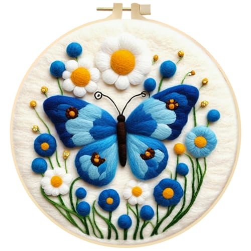 JAWSEU Nadelfilz Wolle Set, Wolle Malerei Filz Wolle Filz-Kit Filzen Starterset Nadelfilz-Werkzeuge für Anfänger, Wollfilz Stickerei Starterset Komplette Nadelfilzwerkzeuge Zubehör für DIY Kunst von JAWSEU