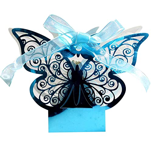 JAWSEU Schmetterling Geschenkbox Hochzeit 50 Stück, Süßigkeit Kästen, Geschenkbox mit Schleife Klein, Schmetterling Geschenkschachtel für Hochzeitspartys, Geschenkschachteln JAWSEU Schmetterling Geschenkbox Hochzeit 50 Stück, Süßigkeit Kästen, Geschenkbox mit Schleife Klein, Schmetterling Geschenkschachtel für Hochzeitspartys, Geschenkschachteln von JAWSEU