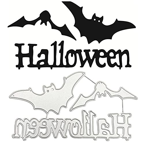 JAWSEU Stanzschablone Halloween Stanzformen, Metall-Stanzformen Hexen Fledermaus Muster Prägeformen Cutting Dies für Halloween-Scrapbook-Karten, Die DIY-Bastelgeschenke Basteln JAWSEU Stanzschablone Halloween Stanzformen, Metall-Stanzformen Hexen Fledermaus Muster Prägeformen Cutting Dies für Halloween-Scrapbook-Karten, Die DIY-Bastelgeschenke Basteln von JAWSEU