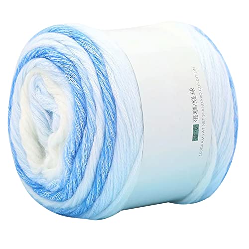 JAWSEU Wolle Zum Häkeln und Stricken 100g Baumwollgarn Farbverlauf, Wolle Farbverlauf Zum Häkeln, Bunt Baumwolle Garn zum Häkeln von Socken, Mützen, Schals, Pullovern von JAWSEU