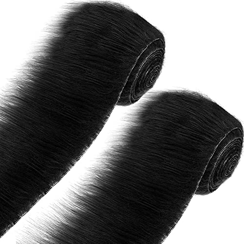 Kunstfell-Band 5 cm x 1,5 m, Kunstpelz Fellstoff, Zotteligen Pelz Stoff Schnitte flauschige Pelz Patches ideal zum Basteln, Nähen, Dekorieren (2 Pack) von JAWSEU