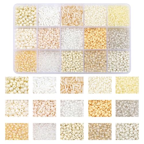 Mini Glasperlen Perlen Set zum Auffädeln, Armbänder Selber Machen Bunte Bastelperlen Pearls Anhänger Bastelperlen Runde Beads Gemischte Weihnachts Basteln für Armbänder und Schmuck Weihnachten Mini Glasperlen Perlen Set zum Auffädeln, Armbänder Selber Machen Bunte Bastelperlen Pearls Anhänger Bastelperlen Runde Beads Gemischte Weihnachts Basteln für Armbänder und Schmuck Weihnachten von JAWSEU