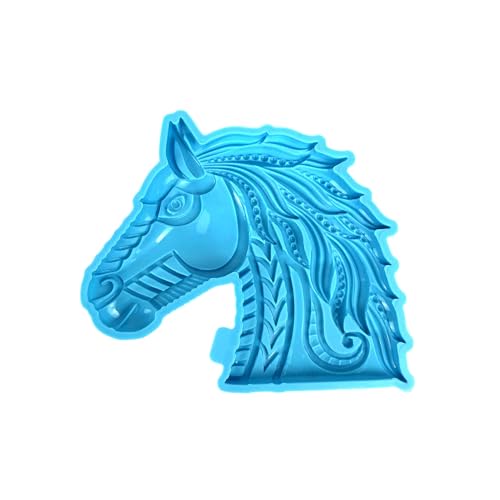 Pferdekopf Silikonform, Tier Silikonform 3D Pferdekopf Epoxidharz Silikonformen Resin Gießformen Wall Decoration Resin Mold Silikonform für Wand Schrank Dekor Schreibtisch Dekor Ornamente von JAWSEU
