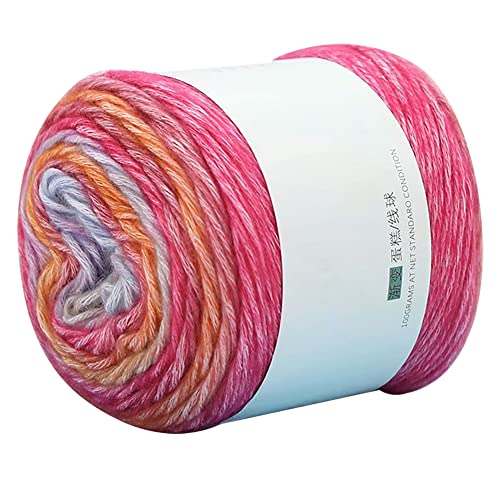 JAWSEU Wolle Zum Häkeln und Stricken 100g Baumwollgarn Farbverlauf, Wolle Farbverlauf Zum Häkeln, Bunt Baumwolle Garn zum Häkeln von Socken, Mützen, Schals, Pullovern JAWSEU Wolle Zum Häkeln und Stricken 100g Baumwollgarn Farbverlauf, Wolle Farbverlauf Zum Häkeln, Bunt Baumwolle Garn zum Häkeln von Socken, Mützen, Schals, Pullovern von JAWSEU