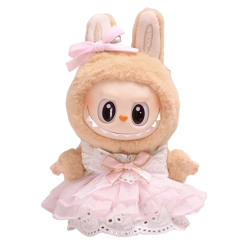 JAWUZ 17 cm große Kleidung für Puppe,Rosa Tüllrock für 17 cm Labubu große Puppe, fürJungen und Mädchen (ohne Puppe) von JAWUZ