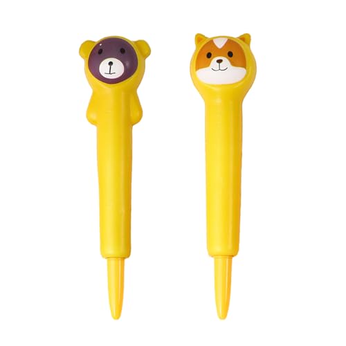 JAWUZ 2 Stück Anti-Stress-Gelstift Dekompressionsstift Squishy Cute Cartoon Gel Ink Pens Sponge Pens Angst Relief Kugelschreiber Kompatibel mit legami（D) von JAWUZ